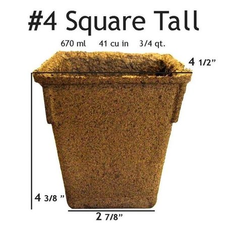 COWPOTS CowPots #4 Square Tall Pot - 54 pots #4 Sq T (54)